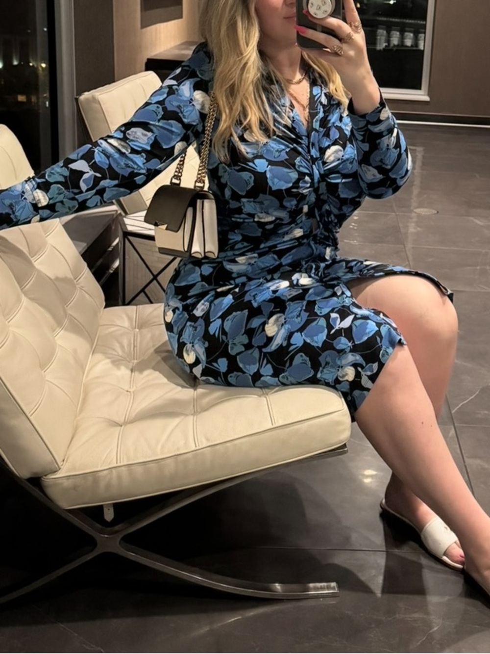 Diane von Furstenberg Sheska Midi Dress Size 14 💙 - Picture 7 of 13